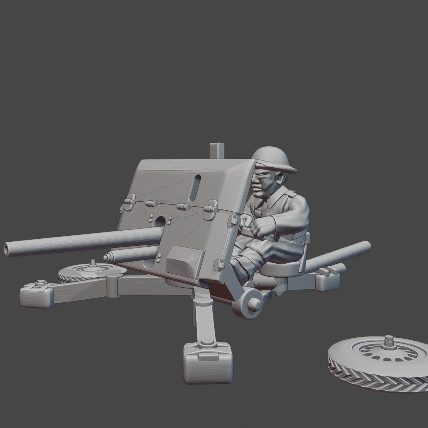 British WW2 OQF 2pdr AT Gun WWII-AR-GB-1